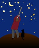 O Gazer da estrela ilustração stock O Gazer da estrela ilustração stock