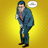 O homem abre uma garrafa do feriado do champanhe ilustração do vetor O homem abre uma garrafa do feriado do champanhe ilustração do vetor