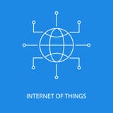 O Internet das coisas vector o elemento do ícone ou do projeto no estilo do esboço no fundo azul ilustração royalty free O Internet das coisas vector o elemento do ícone ou do projeto no estilo do esboço no fundo azul ilustração royalty free
