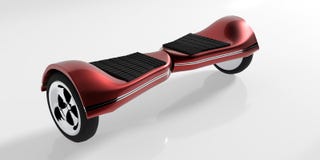 O isolado bonde do 'trotinette' do hoverboard do giroscópio em 3d branco rende ilustração do vetor O isolado bonde do 'trotinette' do hoverboard do giroscópio em 3d branco rende ilustração do vetor