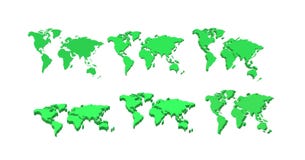 O mapa do mundo 3d no fundo branco ilustração do vetor O mapa do mundo 3d no fundo branco ilustração do vetor