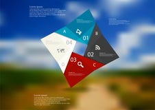 O molde infographic da ilustração com o origâmi do quadrado da cor consiste em quatro porções ilustração stock O molde infographic da ilustração com o origâmi do quadrado da cor consiste em quatro porções ilustração stock