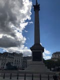 O monumento em Trafalgar Square, Londres, Reino Unido fotografia de stock O monumento em Trafalgar Square, Londres, Reino Unido fotografia de stock