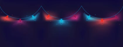 O Natal festivo coloriu festões luminosas dos bulbos em um fundo escuro, ondulado, geométrico com um inclinação nas máscaras de n ilustração royalty free O Natal festivo coloriu festões luminosas dos bulbos em um fundo escuro, ondulado, geométrico com um inclinação nas máscaras de n ilustração royalty free