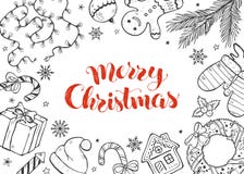 O Natal rabisca a coleção ilustração royalty free O Natal rabisca a coleção ilustração royalty free