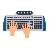 O teclado entrega o vetor ilustração royalty free O teclado entrega o vetor ilustração royalty free