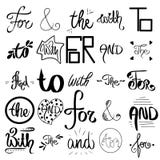 O vetor esbo?ou ampersands e lemas Detailes caligr?ficos decorativos Cole??o grande do grupo handsketched preto, branco ilustração stock O vetor esbo?ou ampersands e lemas Detailes caligr?ficos decorativos Cole??o grande do grupo handsketched preto, branco ilustração stock