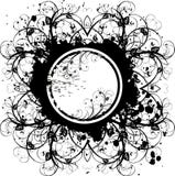O vintage floresce o emblema do grunge ilustração do vetor O vintage floresce o emblema do grunge ilustração do vetor