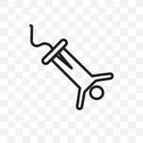O ícone linear de salto do vetor do tirante com mola isolado no fundo transparente, conceito de salto da transparência do tirante ilustração royalty free O ícone linear de salto do vetor do tirante com mola isolado no fundo transparente, conceito de salto da transparência do tirante ilustração royalty free