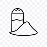 O ícone linear do vetor de sal e de pimenta isolado no conceito transparente do fundo, da transparência de sal e de pimenta pode ilustração royalty free O ícone linear do vetor de sal e de pimenta isolado no conceito transparente do fundo, da transparência de sal e de pimenta pode ilustração royalty free