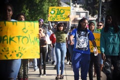 Oakland Anti Gentrification March Royalty Free Stock Photo Oakland Anti Gentrification March Royalty Free Stock Photo