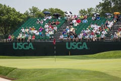 OAKMONT, UNITED STATES - Jun 16, 2016: Golf spectators at the United States Open Golf Championship in Oakmont, Pennsylvania