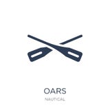 Oars icon. Trendy flat vector Oars icon on white background from vector illustration Oars icon. Trendy flat vector Oars icon on white background from vector illustration