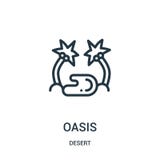 oasis icon vector from desert collection. Thin line oasis outline icon vector illustration. Linear symbol for use on web and vector illustration oasis icon vector from desert collection. Thin line oasis outline icon vector illustration. Linear symbol for use on web and vector illustration