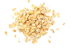 Oatmeal isolated on white background. top view royalty free stock images Oatmeal isolated on white background. top view royalty free stock images