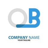 OB aanvankelijk het embleemconcept van BO Stock Fotografie OB aanvankelijk het embleemconcept van BO Stock Fotografie