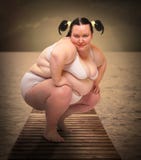 Obese woman. royalty free stock photos Obese woman. royalty free stock photos