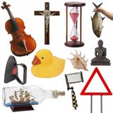 Objetos para o entalhe - isolado fotografia de stock Objetos para o entalhe - isolado fotografia de stock