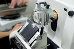 Obrotowa Microtome sekcja zdjęcia royalty free Obrotowa Microtome sekcja zdjęcia royalty free