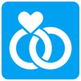 Obrączka Ślubna Zaokrąglająca Kwadratowa Raster ikona ilustracja wektor Obrączka Ślubna Zaokrąglająca Kwadratowa Raster ikona ilustracja wektor
