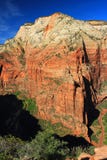 Obserwacja punkt od aniołów Ląduje w wieczór świetle, Zion park narodowy, Utah zdjęcia royalty free Obserwacja punkt od aniołów Ląduje w wieczór świetle, Zion park narodowy, Utah zdjęcia royalty free