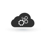 Obłocznych składowych położeń liniowa ikona Web hosting preferencje Obłoczny obliczać z cogwheels konturowym symbolem również zwr ilustracji Obłocznych składowych położeń liniowa ikona Web hosting preferencje Obłoczny obliczać z cogwheels konturowym symbolem również zwr ilustracji