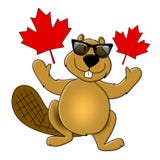 Occhiali da sole da portare del castoro di giorno del Canada illustrazione vettoriale Occhiali da sole da portare del castoro di giorno del Canada illustrazione vettoriale