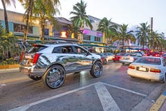 Ocean Drive in South Beach Miami Royalty Free Stock Photos Ocean Drive in South Beach Miami Royalty Free Stock Photos