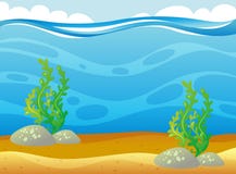 Ocean scena z gałęzatką podwodną royalty ilustracja Ocean scena z gałęzatką podwodną royalty ilustracja