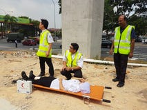 5 Oct 2016 Subang Jaya, Maleisië De Brandoefeningsoefening bij Tophotel Subang werd USJ gedaan vanochtend royalty-vrije stock afbeelding 5 Oct 2016 Subang Jaya, Maleisië De Brandoefeningsoefening bij Tophotel Subang werd USJ gedaan vanochtend royalty-vrije stock afbeelding