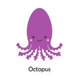 Octopus in cartoon style, marine card with ocean animal for kid, preschool activity for children, vector illustration vector illustration Octopus in cartoon style, marine card with ocean animal for kid, preschool activity for children, vector illustration vector illustration