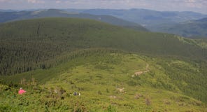 Od Petros i Hoverla Strzelać Ivan na the Czarnogórski grań zdjęcia royalty free Od Petros i Hoverla Strzelać Ivan na the Czarnogórski grań zdjęcia royalty free