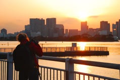 Odaiba Tokio zatoka zdjęcie stock Odaiba Tokio zatoka zdjęcie stock