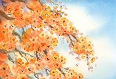 oddział zakwitnąć Watercolour tło ilustracja wektor oddział zakwitnąć Watercolour tło ilustracja wektor