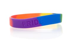 odosobniony przedmiotów tęczy wristband obraz stock odosobniony przedmiotów tęczy wristband obraz stock