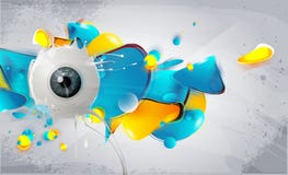 Oeil humain avec les éléments abstraits Images stock Oeil humain avec les éléments abstraits Images stock
