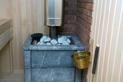 Ofen Mit Steinen Im Russischen Bad Stockfoto Bild Von Badezimmer Hitze 133367490