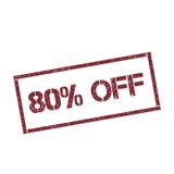80% off rectangular stamp. Textured red seal with text isolated on white background, vector illustration royalty free illustration 80% off rectangular stamp. Textured red seal with text isolated on white background, vector illustration royalty free illustration