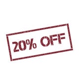20% off rectangular stamp. Textured red seal with text isolated on white background, vector illustration royalty free illustration 20% off rectangular stamp. Textured red seal with text isolated on white background, vector illustration royalty free illustration
