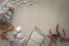 Office desk,Working on a Spring Table,vintage background stock photography Office desk,Working on a Spring Table,vintage background stock photography