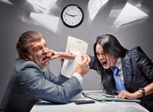 Office fight royalty free stock images Office fight royalty free stock images