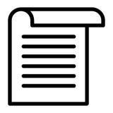 Office paper icon, outline style stock illustration Office paper icon, outline style stock illustration