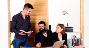 Office personnel. People concept. People making good business discussion in modern coworking office. Business people royalty free stock image Office personnel. People concept. People making good business discussion in modern coworking office. Business people royalty free stock image