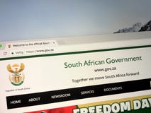 Official homepage of The Government of South Africa. royalty free stock photo Official homepage of The Government of South Africa. royalty free stock photo