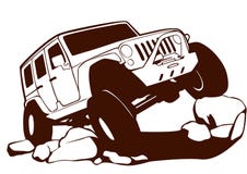 Offroad jeep royaltyfri illustrationer Offroad jeep royaltyfri illustrationer