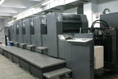 Offset machine. Ready to printing. Offset concept Offset machine. Ready to printing. Offset concept