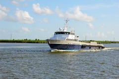 Offshore Crewboat stock image Offshore Crewboat stock image