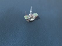 Offshore Oil Rig stock illustration Offshore Oil Rig stock illustration