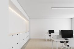 Oficina blanca moderna, ascendente cercano de la pared libre illustration Oficina blanca moderna, ascendente cercano de la pared libre illustration