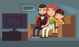 ogl?danie tv rodziny Szczęśliwy rodzinny zegarka tv domowego pokoju leżanki kobiety siedzący mężczyzna żartuje indoors rozrywki t ilustracji ogl?danie tv rodziny Szczęśliwy rodzinny zegarka tv domowego pokoju leżanki kobiety siedzący mężczyzna żartuje indoors rozrywki t ilustracji